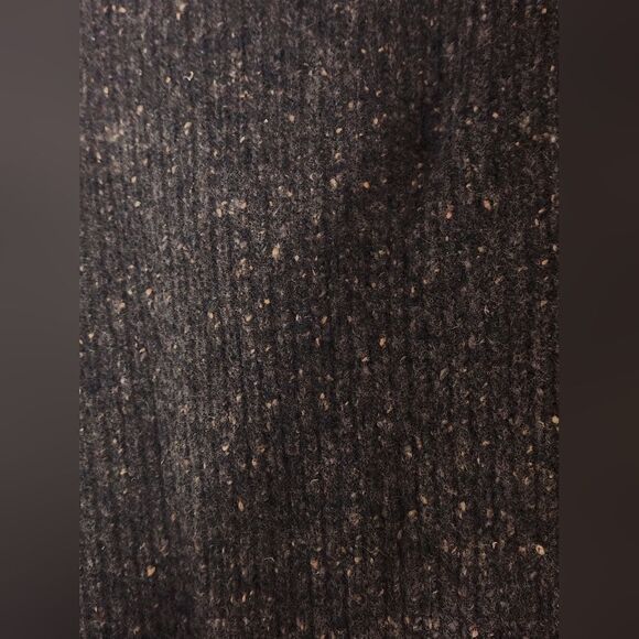 Express L Brown Beige Belt Knitted  WOOL Blend Longsleeve  Buttons Women Peacoat - Picture 9 of 11